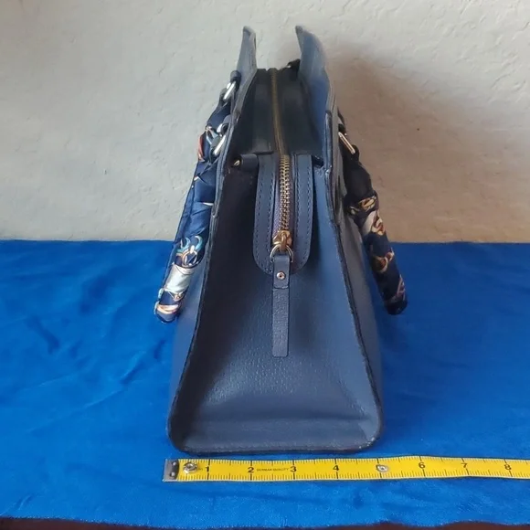 Kate Spade New York Grove Street Caley Satchel navy blue 100% leather - Picture 6 of 16